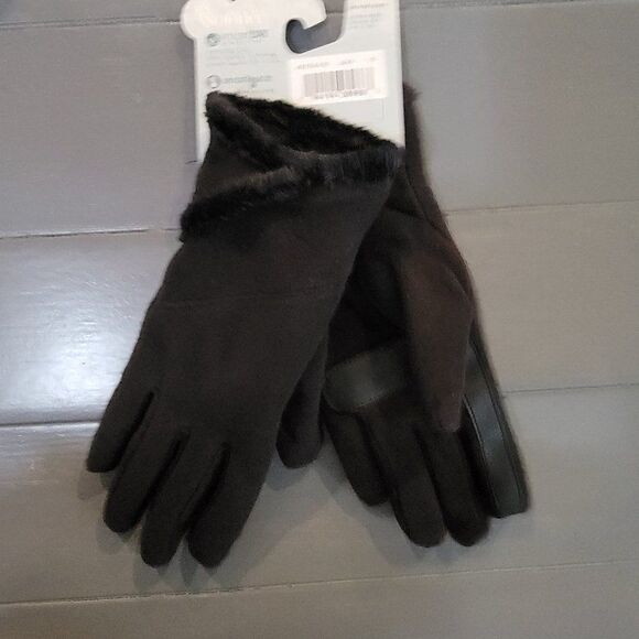 Isotoner Women Lined Recycled Stretch Fleece Water Repellant Gloves One … - Picture 8 of 8